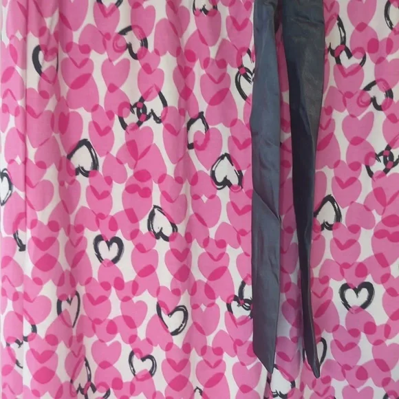DKNY Pajama Set - Charcoal and Pink HeartsÚL - Picture 4 of 4